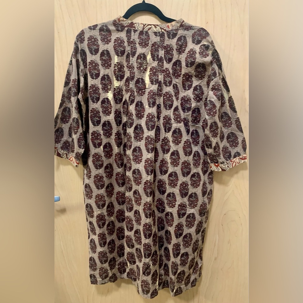 Jaded Gypsy Oversized Boho Tunic Paisley Block Print Slouchy Top - Picture 4 of 5
